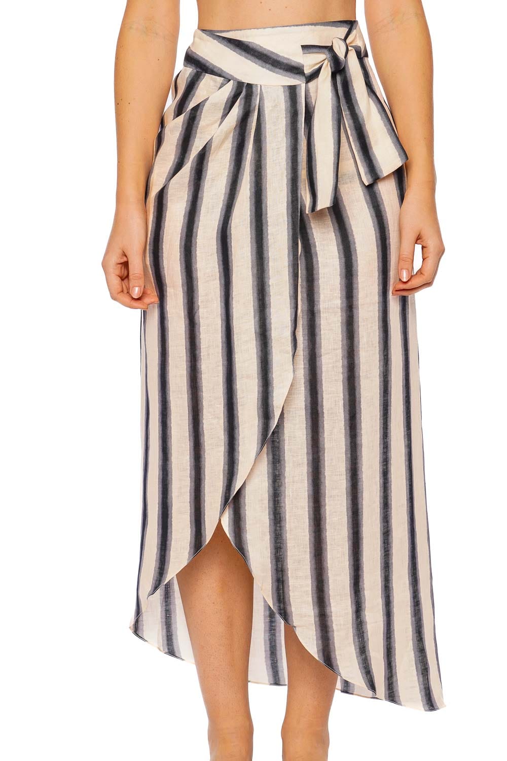 Johanna Ortiz Waves of Destiny Wrap Midi Skirt