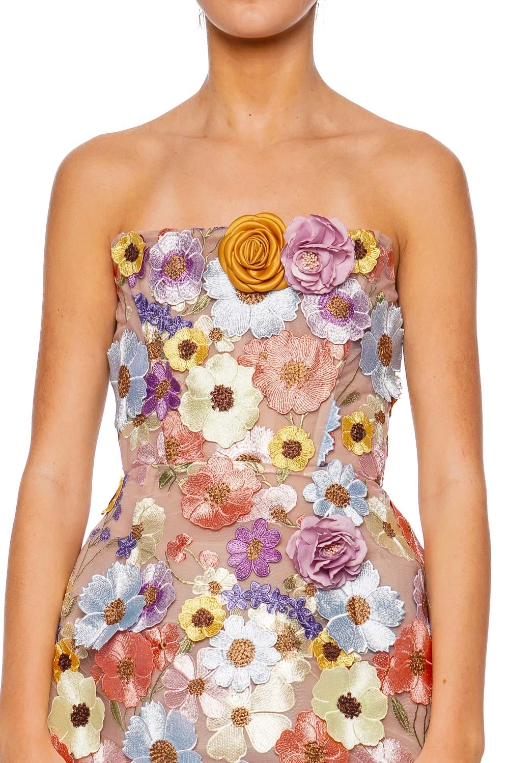 Bronx and Banco Bouquet Maraya Pastel Mini Dress BB-18-028PST Pastel Floral Multi