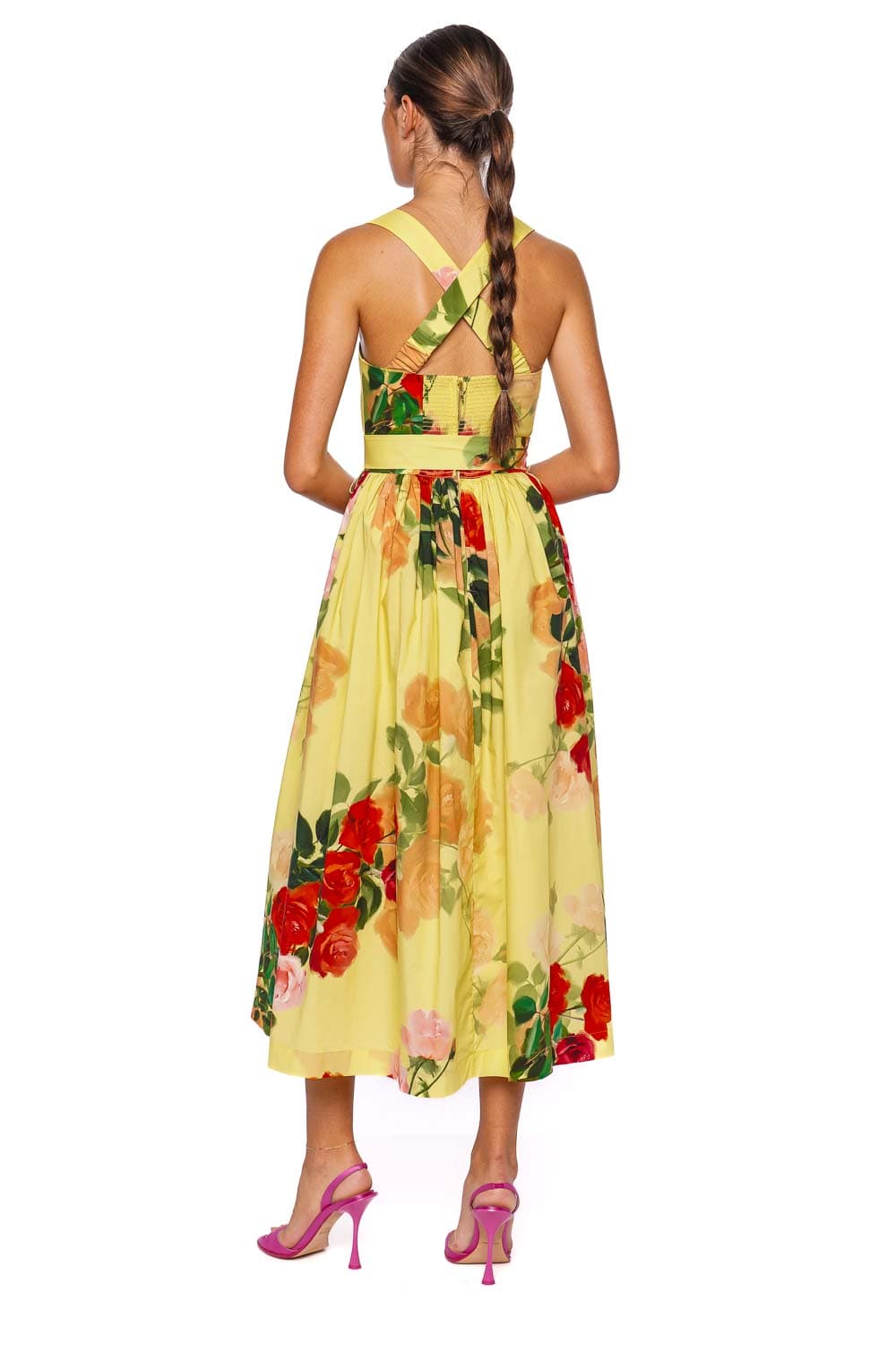 Cara Cara Julie Sleeveless Floral Cotton Midi Dress