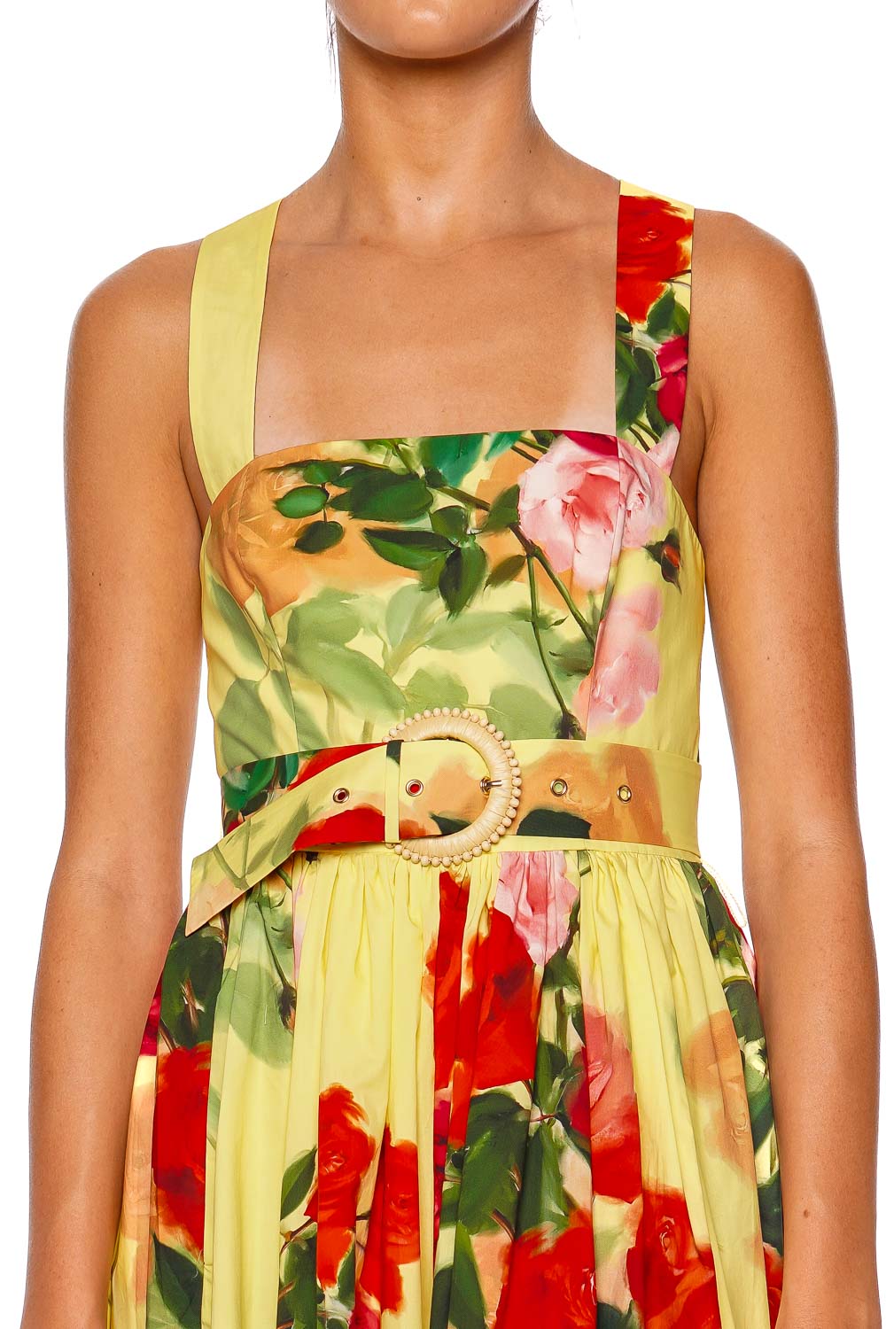 Cara Cara Julie Sleeveless Floral Cotton Midi Dress