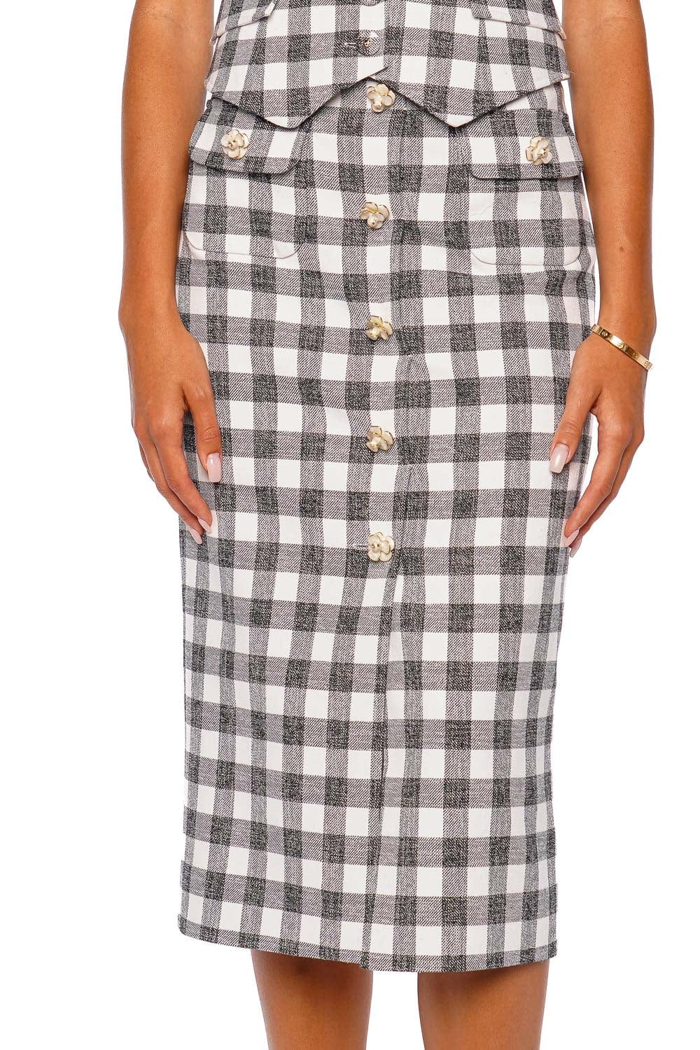 Cara Cara Faye Boucle Midi Pencil Skirt