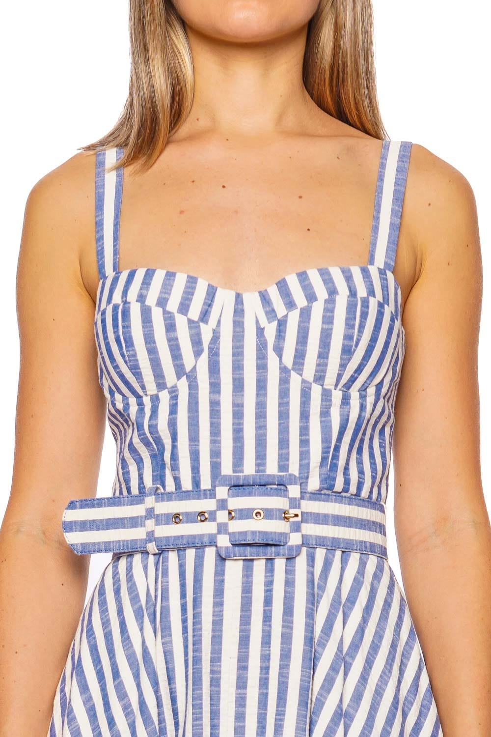 Cara Cara Calypso Striped Seersucker Midi Dress