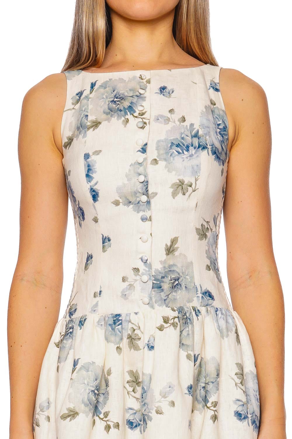 Faithfull The Brand Blair Cecile Floral Linen Mini Dress