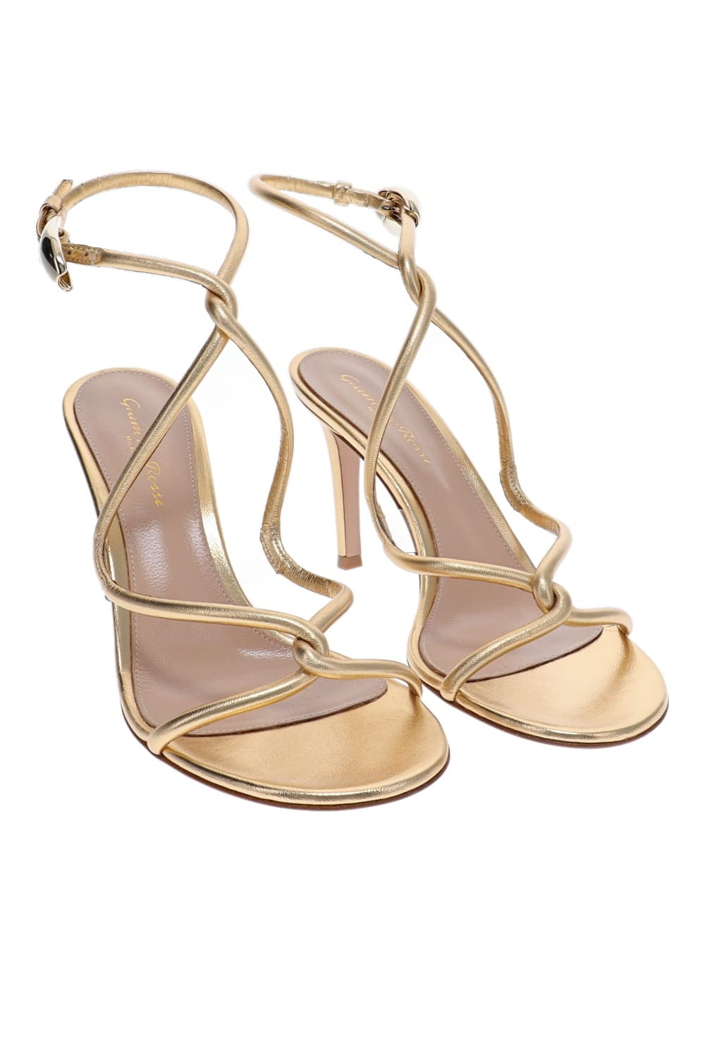 Gianvito Rossi Mamba Metallic Twisted Leather Sandals