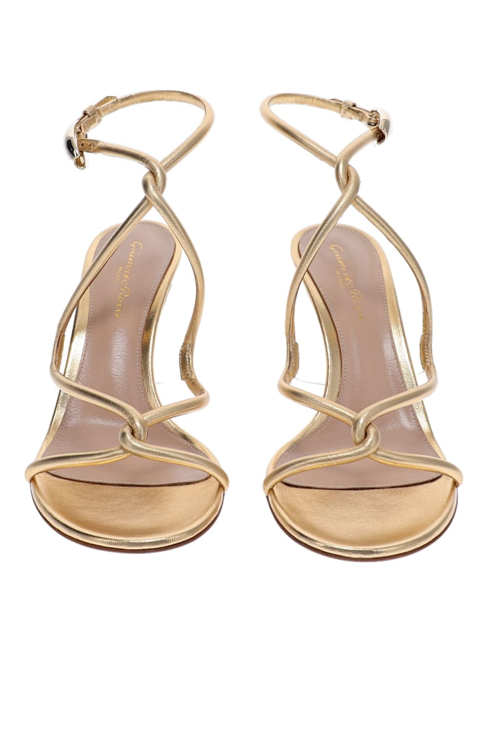 Gianvito Rossi Mamba Metallic Twisted Leather Sandals