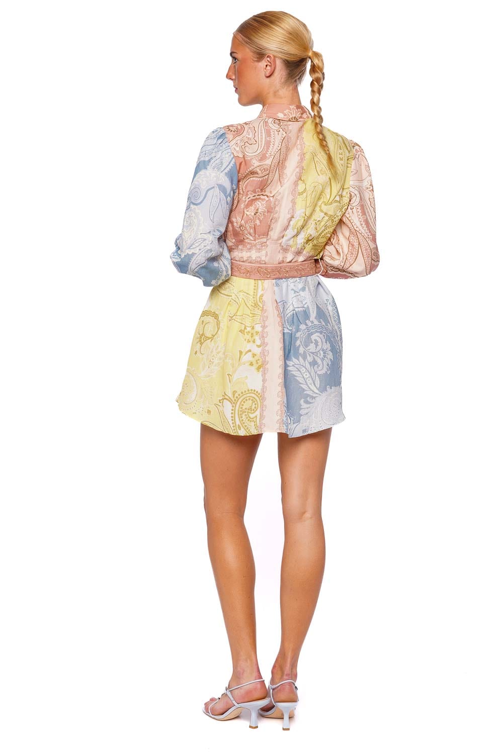 Hemant and Nandita Fiza Paisley Belted Mini Shirt Dress