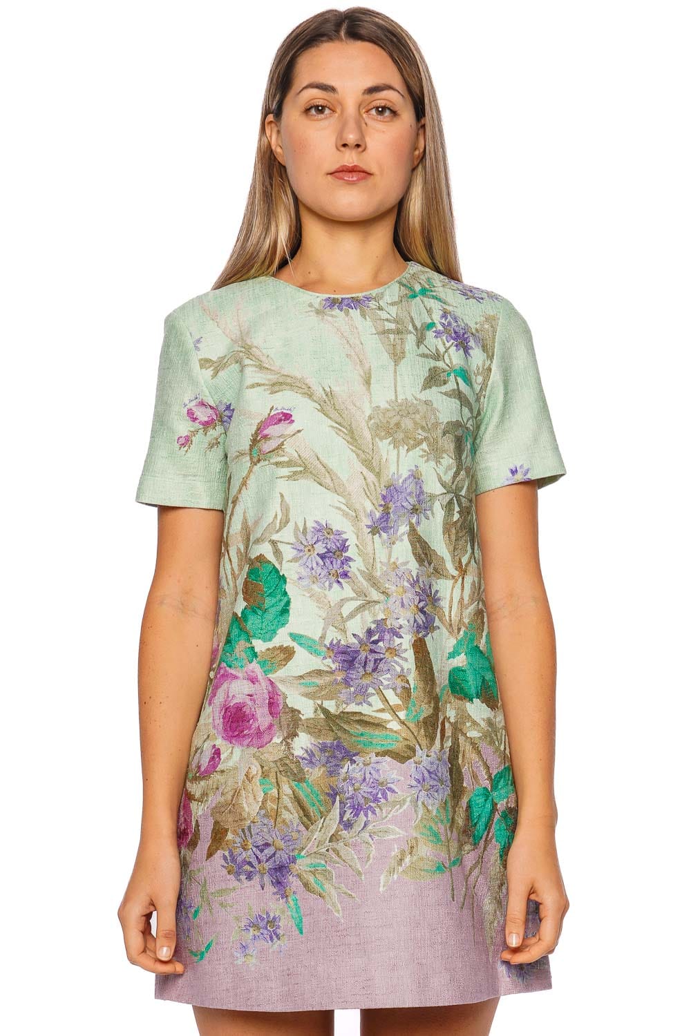 La Double J Heath Placée Floral Swing Mini Dress