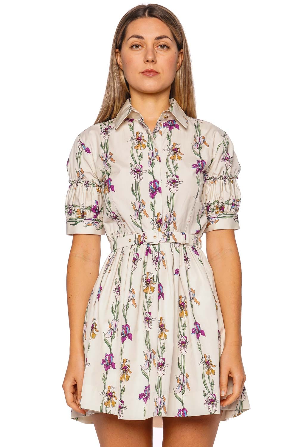 La Double J Libertine Iris Belted Cotton Mini Dress