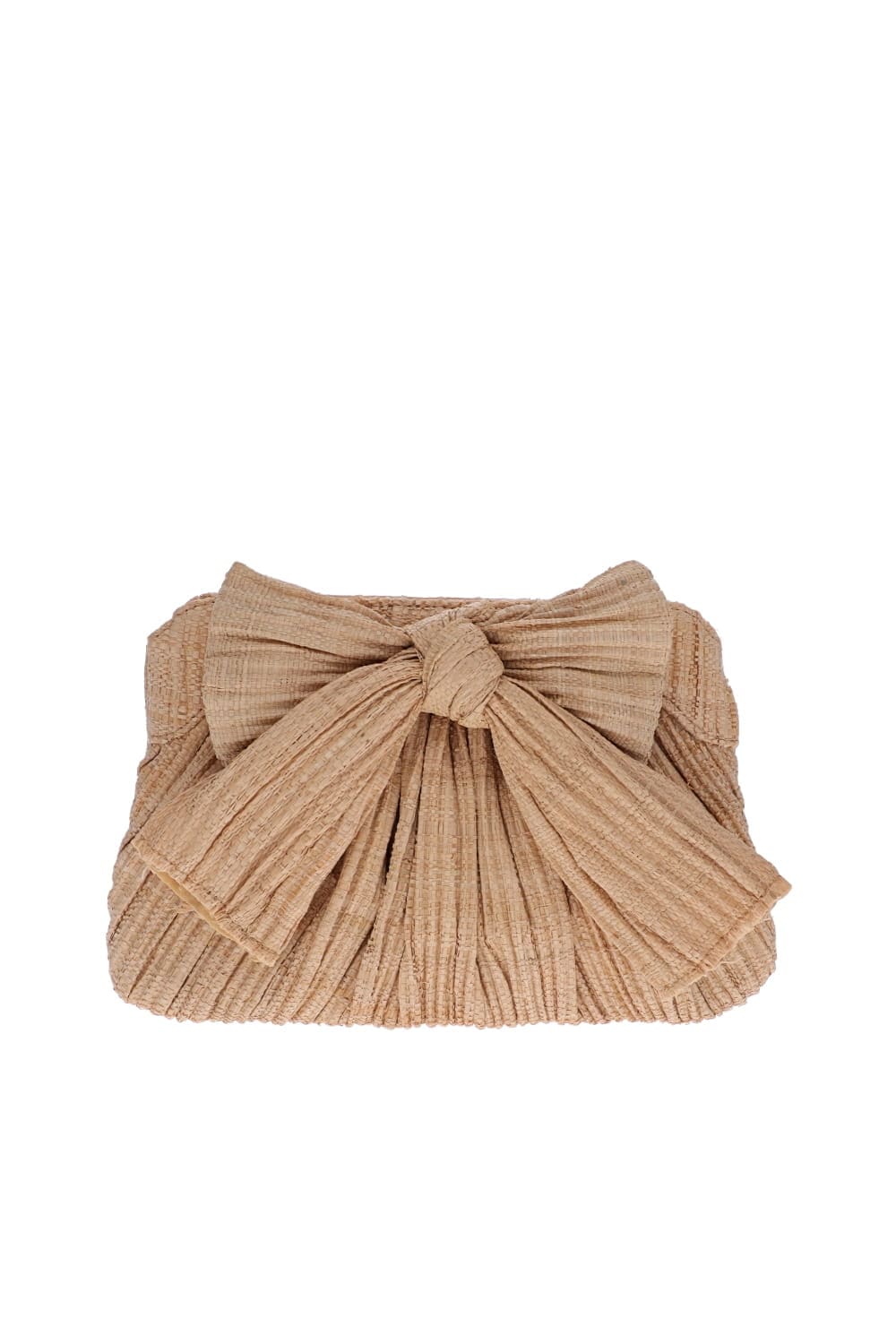 Loeffler Randall Rayne Pleated Straw Bow Clutch