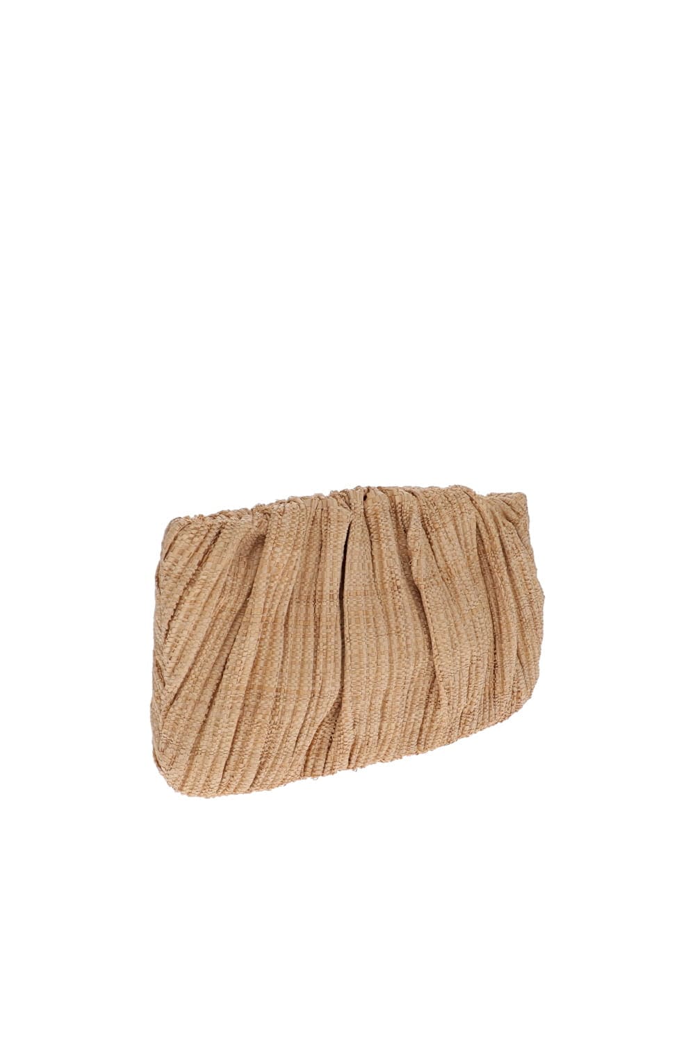 Loeffler Randall Brit Natural Raffia Pleated Pouch