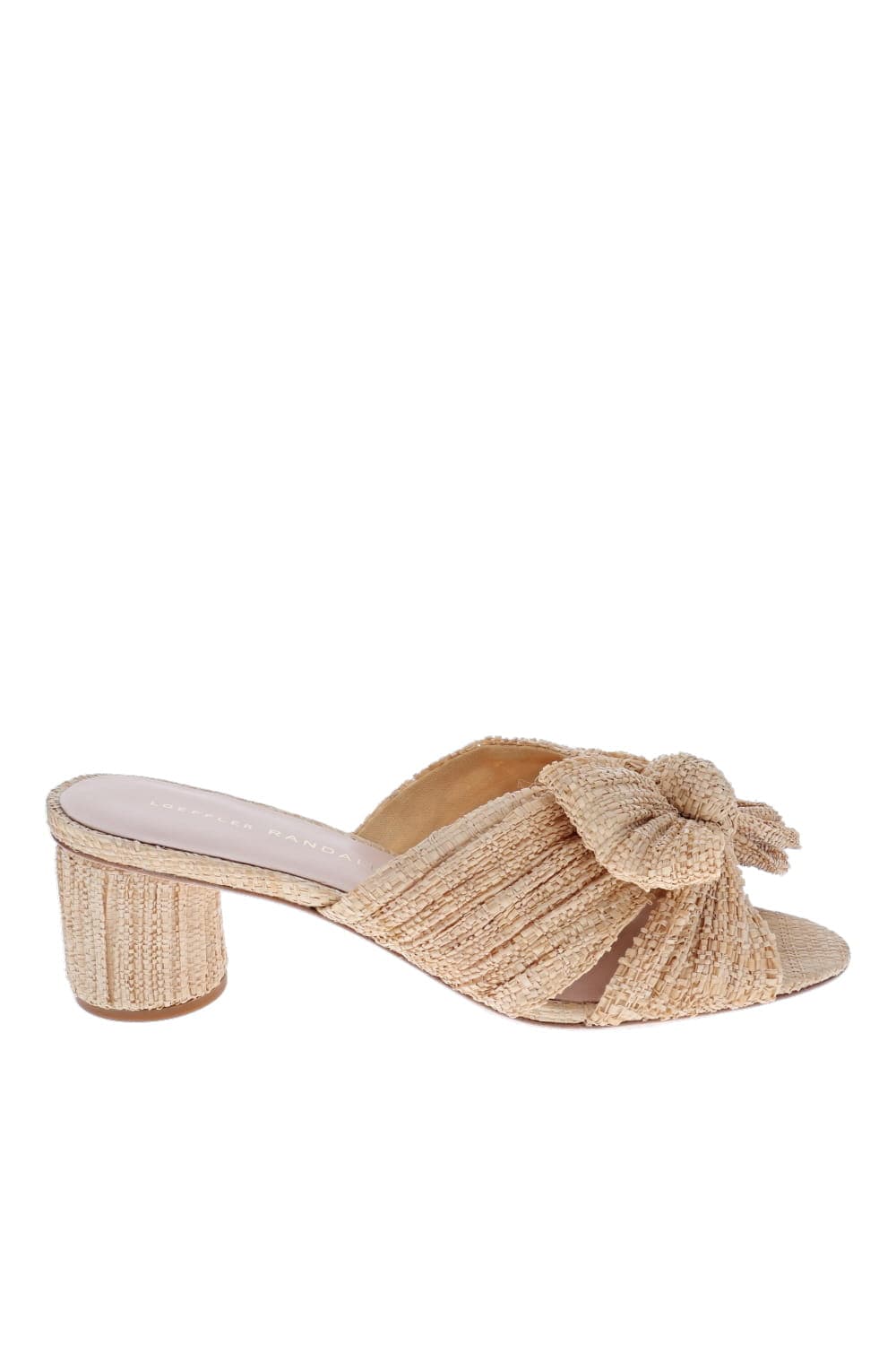 Loeffler Randall Emilia Pleated Raffia Knotted Mule