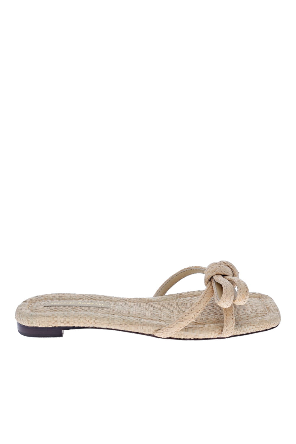 Loeffler Randall Hadley Natural Raffia Bow Flat Sandal