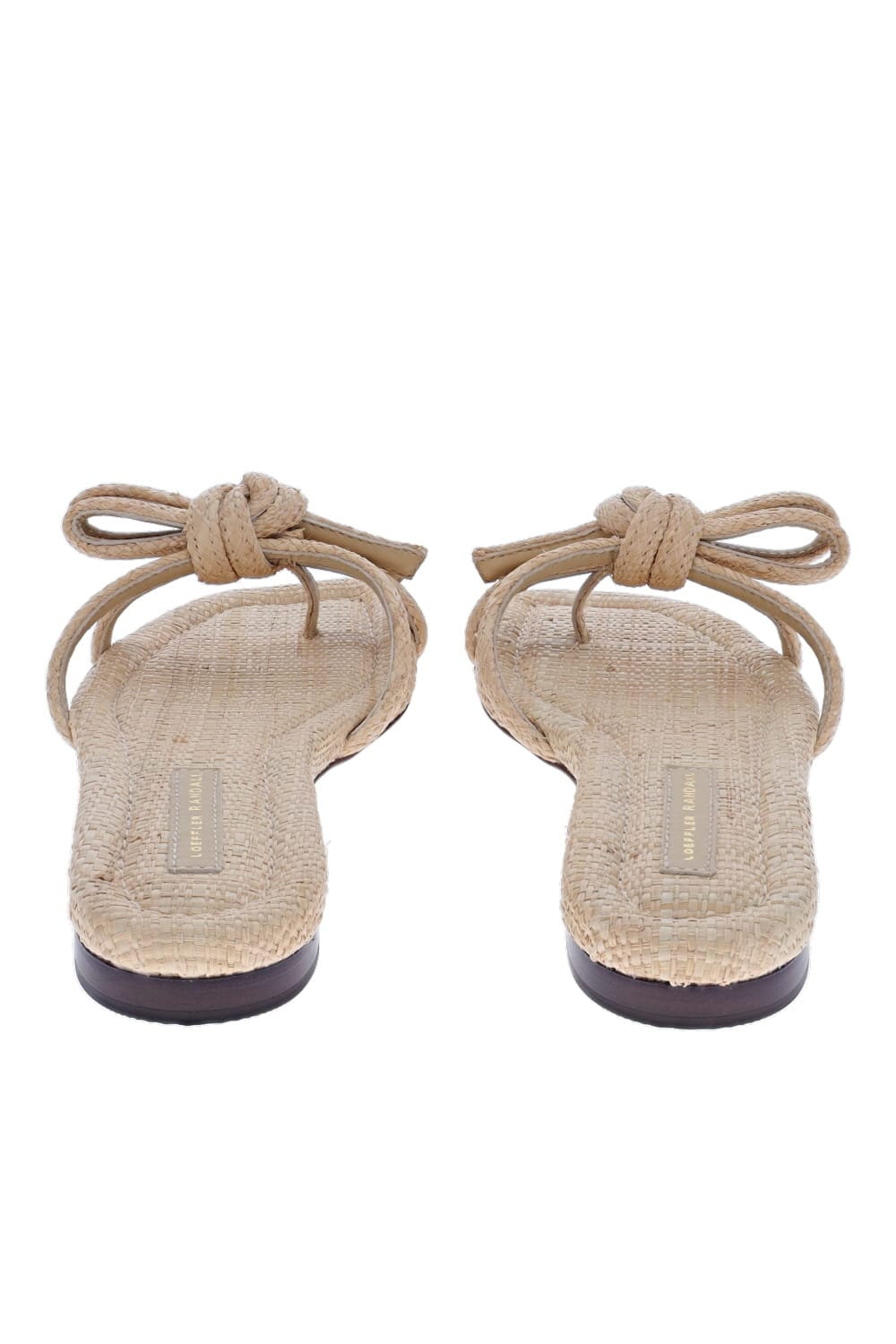 Loeffler Randall Hadley Natural Raffia Bow Flat Sandal