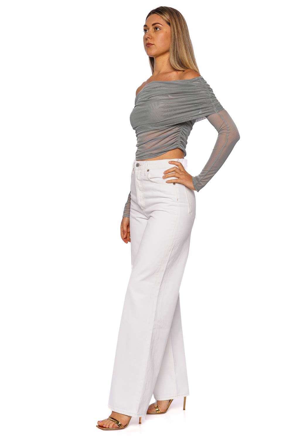 AGOLDE Dame Milkshake Wide Leg Jean