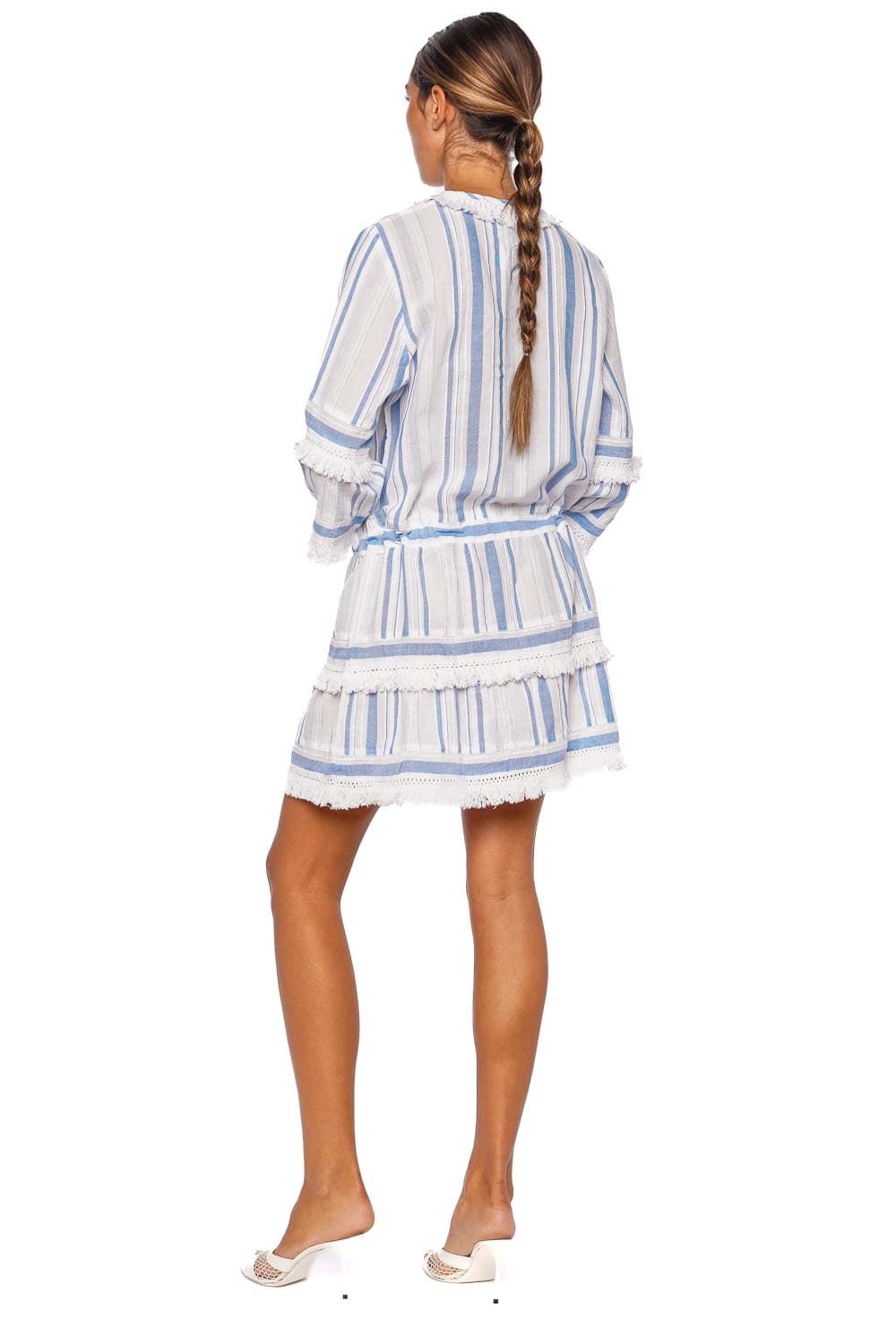 Melissa Odabash Claudia Oasis Fringe Cover Up Mini Dress