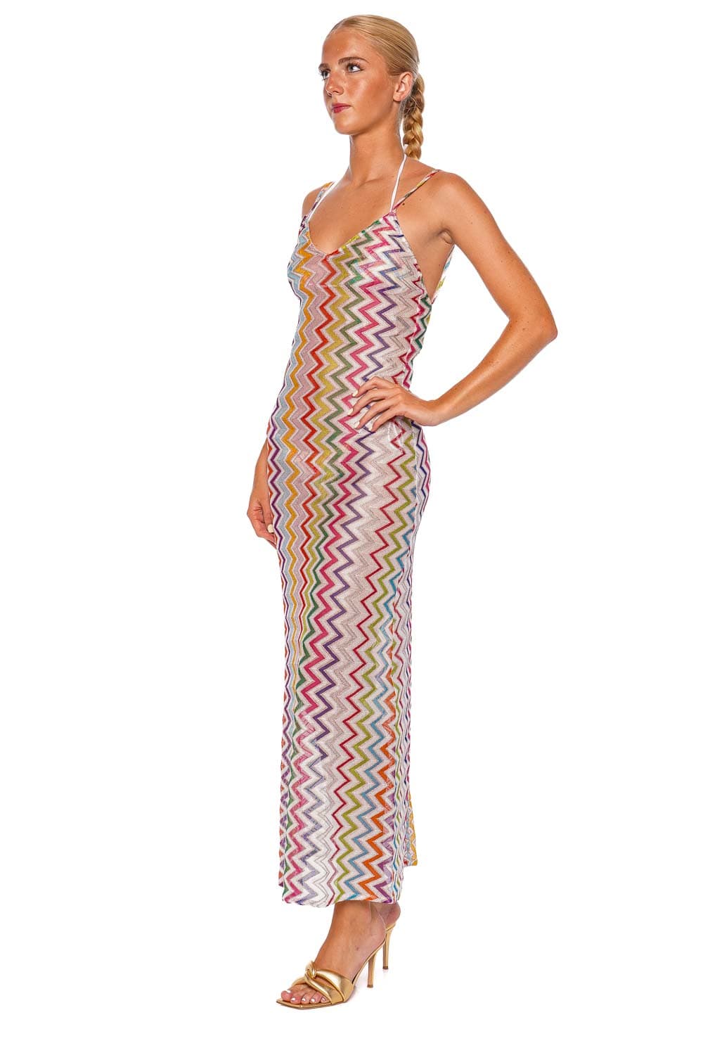 MISSONI LONG COVER UP MS25SQ1I MULTICOLOR w/WHITE BASE