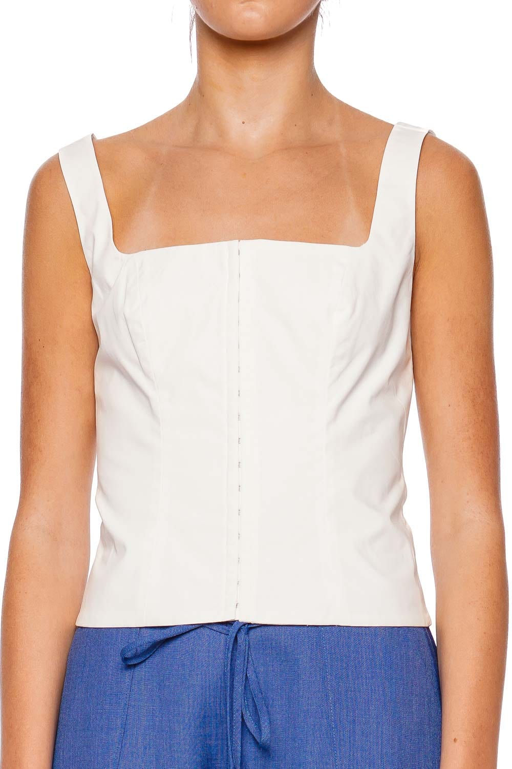 Shona Joy Maiori Ivory Square Neck Top