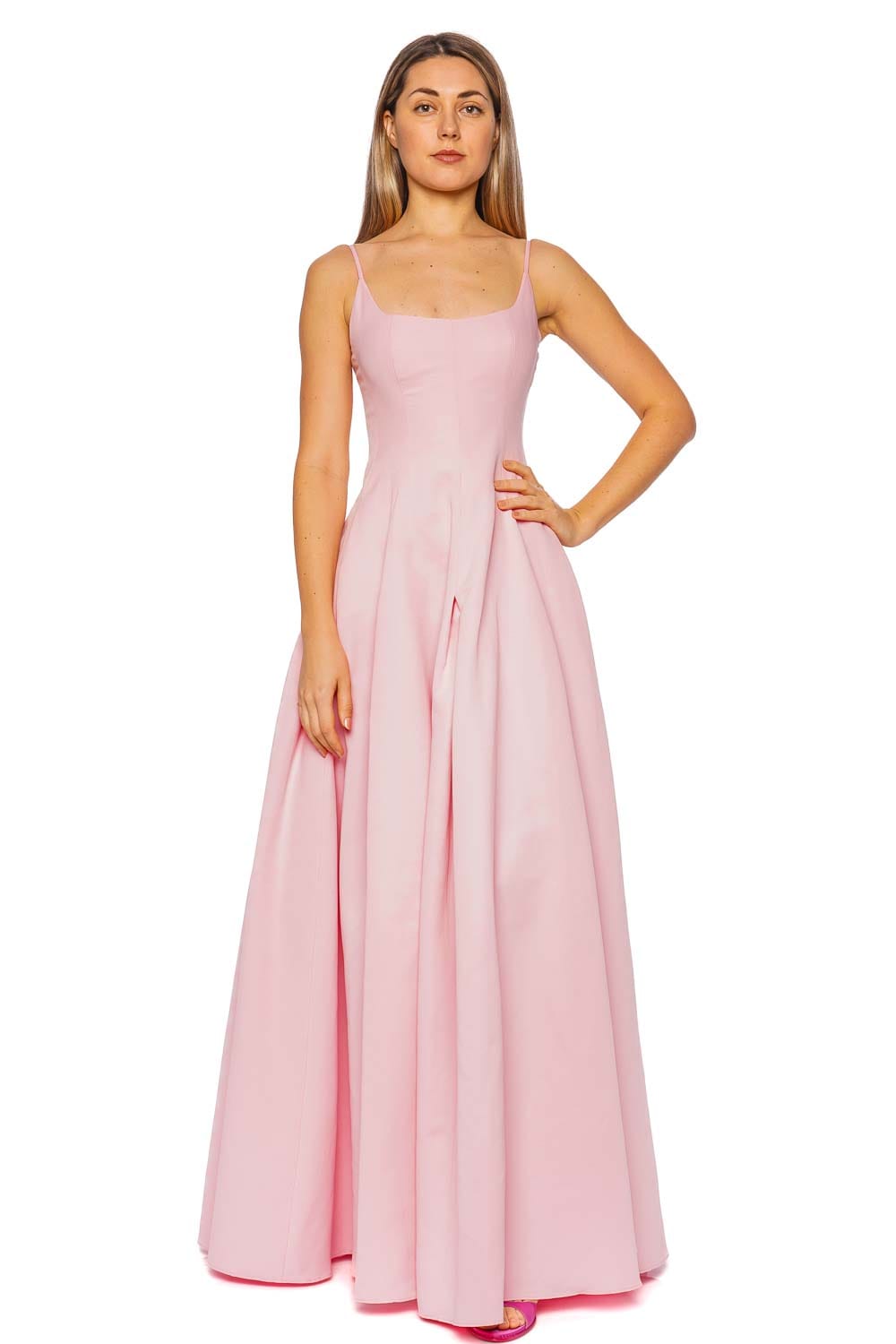 Staud Joy Pearl Pink Maxi Dress