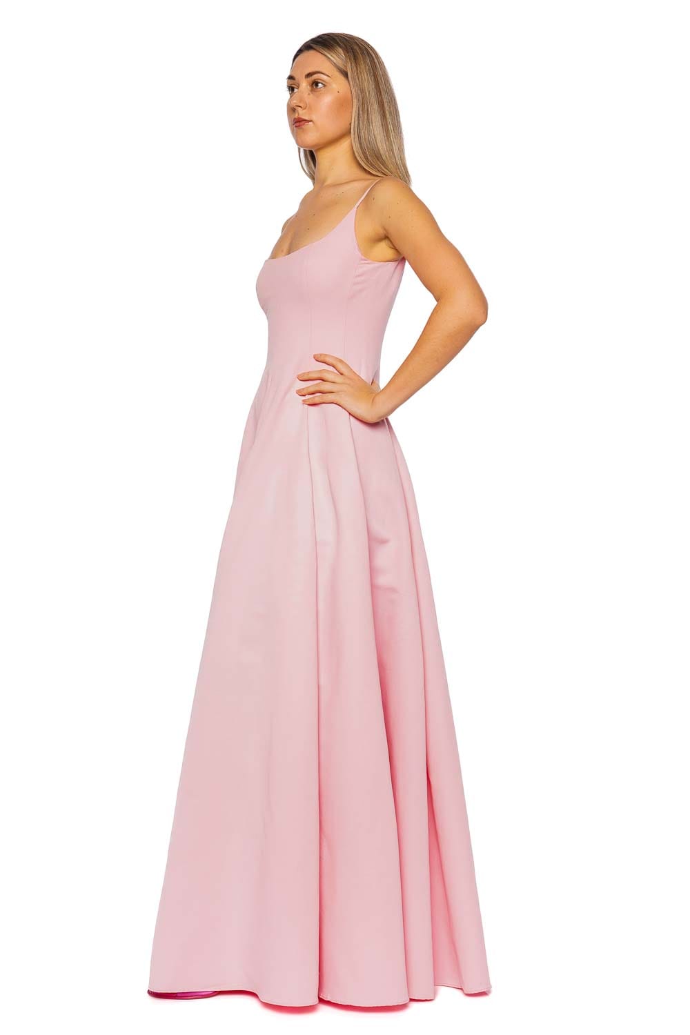 Staud Joy Pearl Pink Maxi Dress