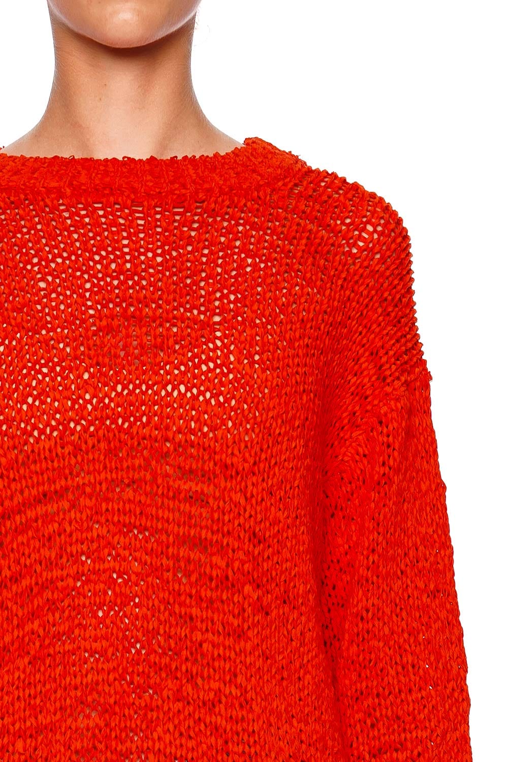 Staud Cala Cayenne Open Stitch Sweater