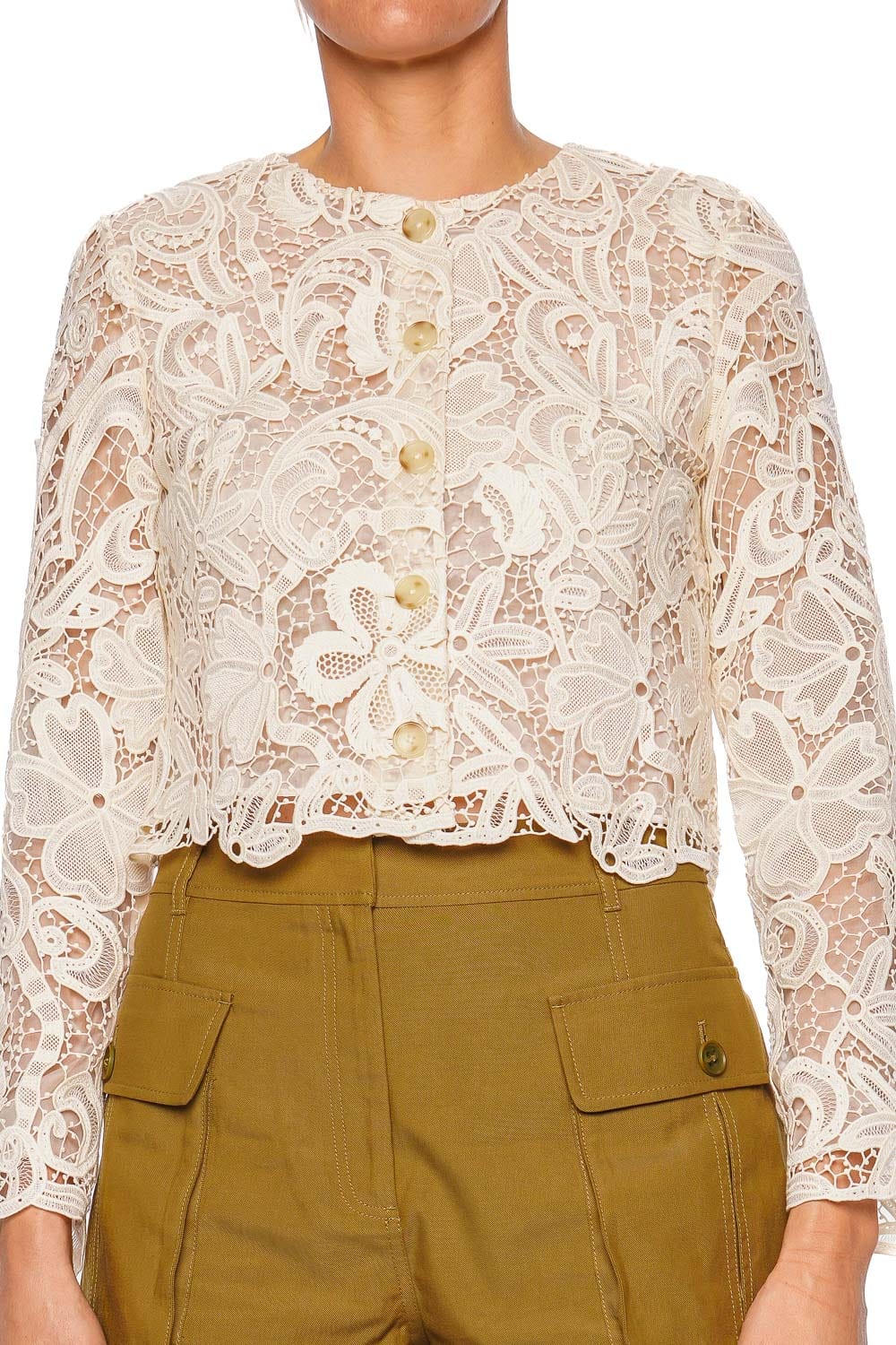 Ulla Johnson Caris Pristine Linen Lace Jacket