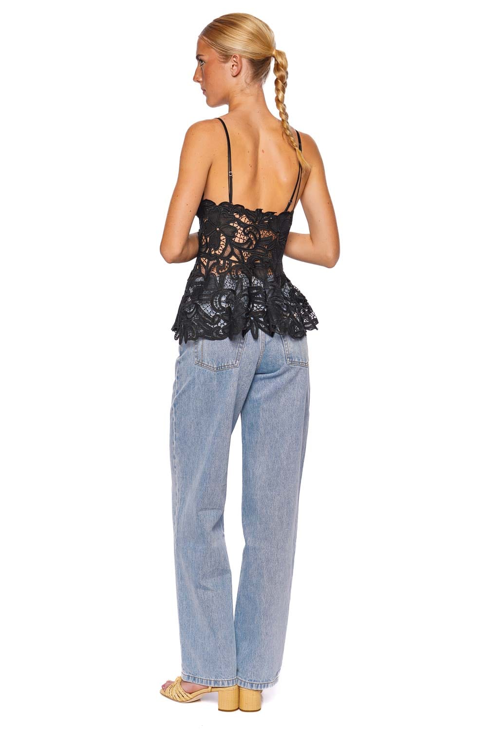 Ulla Johnson Lotta Noir Floral Lace Top