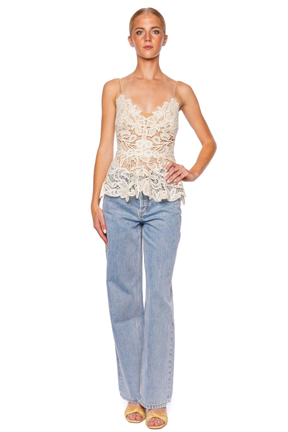 Ulla Johnson Lotta Pristine Floral Lace Top