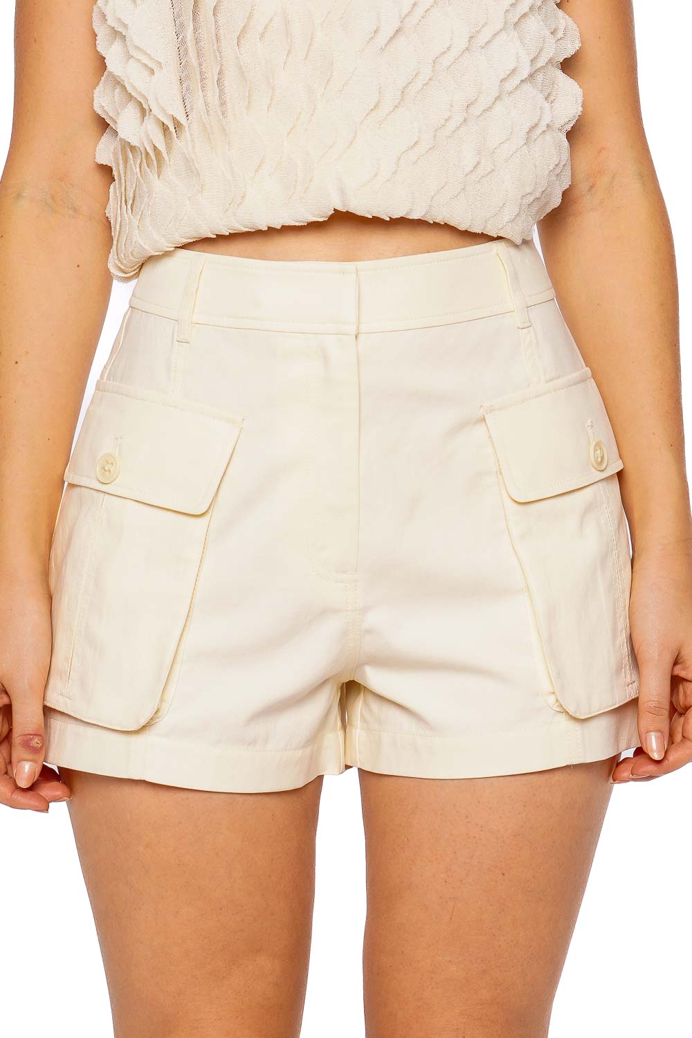 Ulla Johnson Sadie Cowrie Cotton Tencel Utility Short