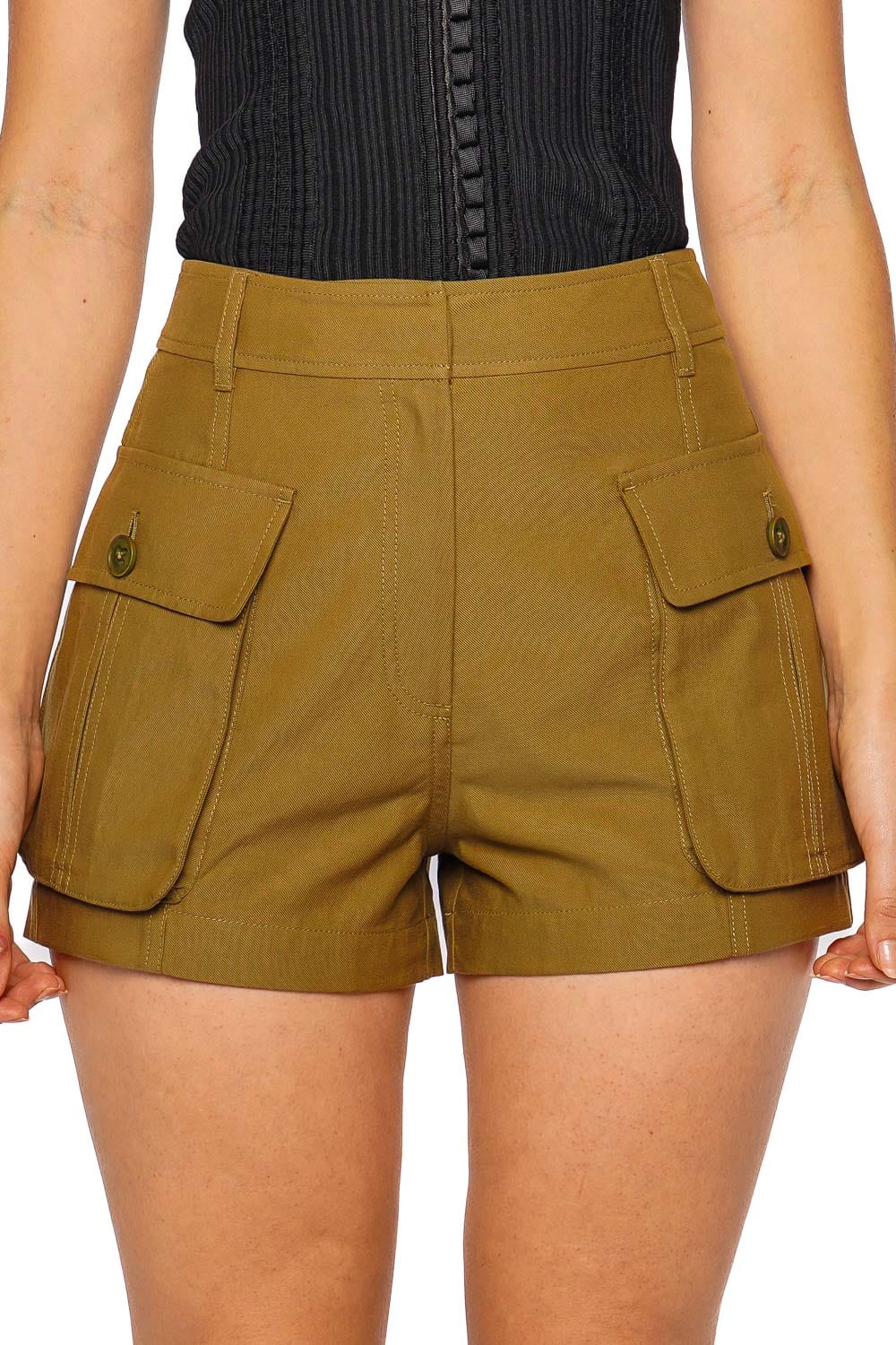 Ulla Johnson Sadie Lichen Cotton Tencel Utility Short