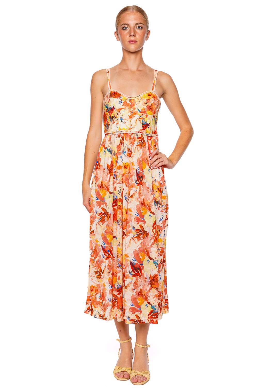 Ulla Johnson Eliza Snapdragon Sweetheart Midi Dress