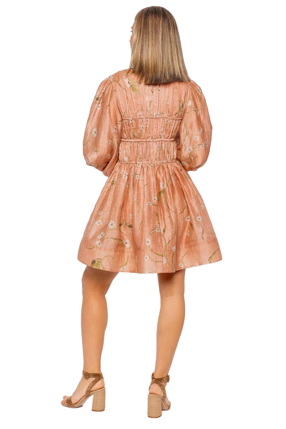 ZIMMERMANN Illuminate Drawn Floral Mini Dress