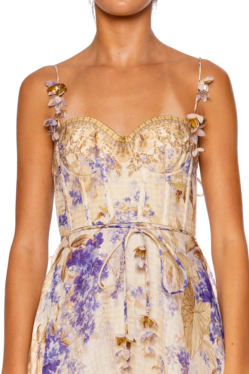 ZIMMERMANN Dawning Lilac Floral Picnic Midi Dress