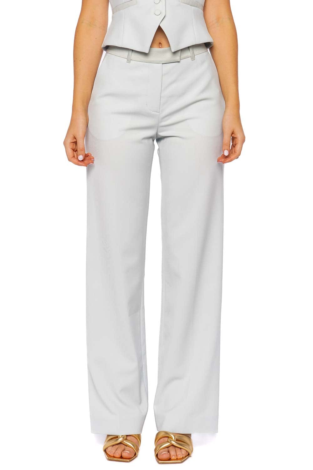 ZIMMERMANN Illuminate Sea Foam Straight Tux Pant