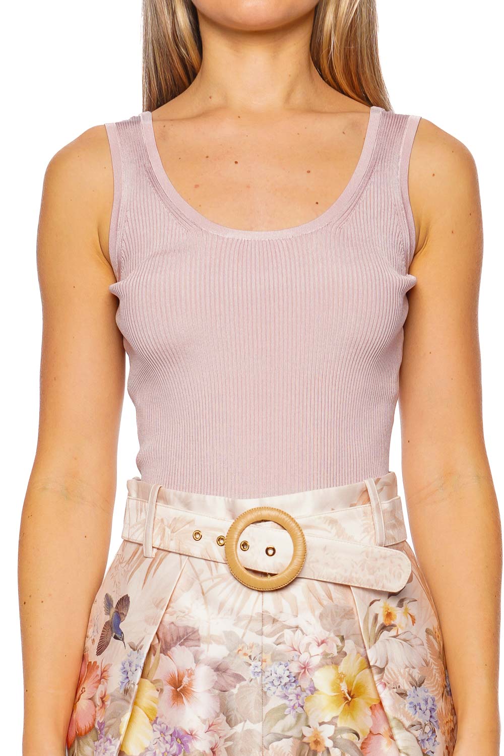 トップス HELK ROSE BUSTIER (WHITE) Freeworld Zaylee Pink Bow Rhinestone White Tank Top | Zumiez