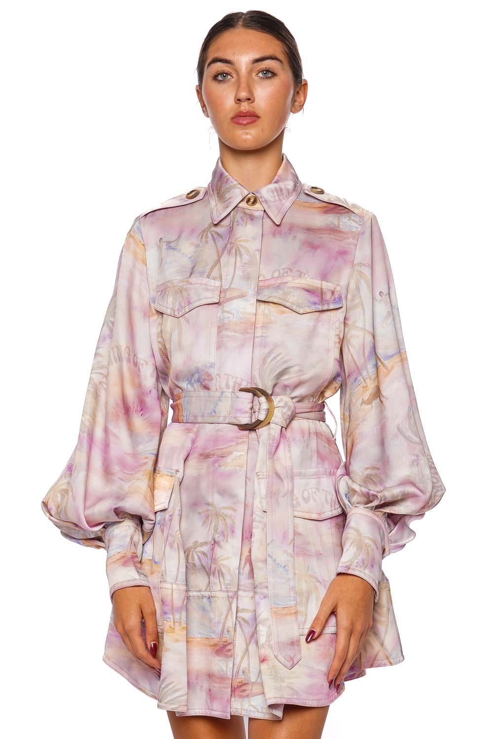 Dawning Cargo Belted Mini Dress