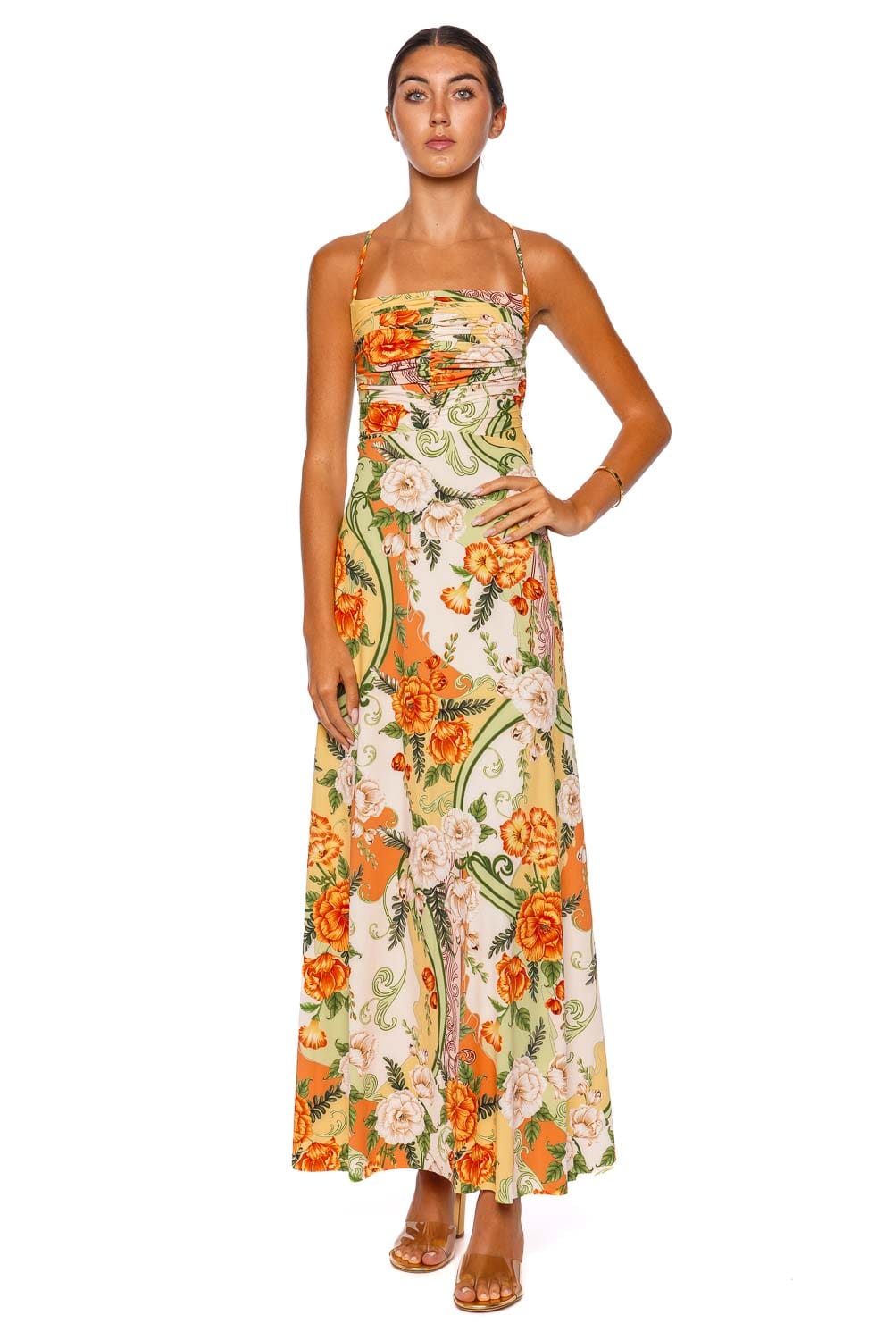 Agua Bendita Arista Été Ruched Midi Dress