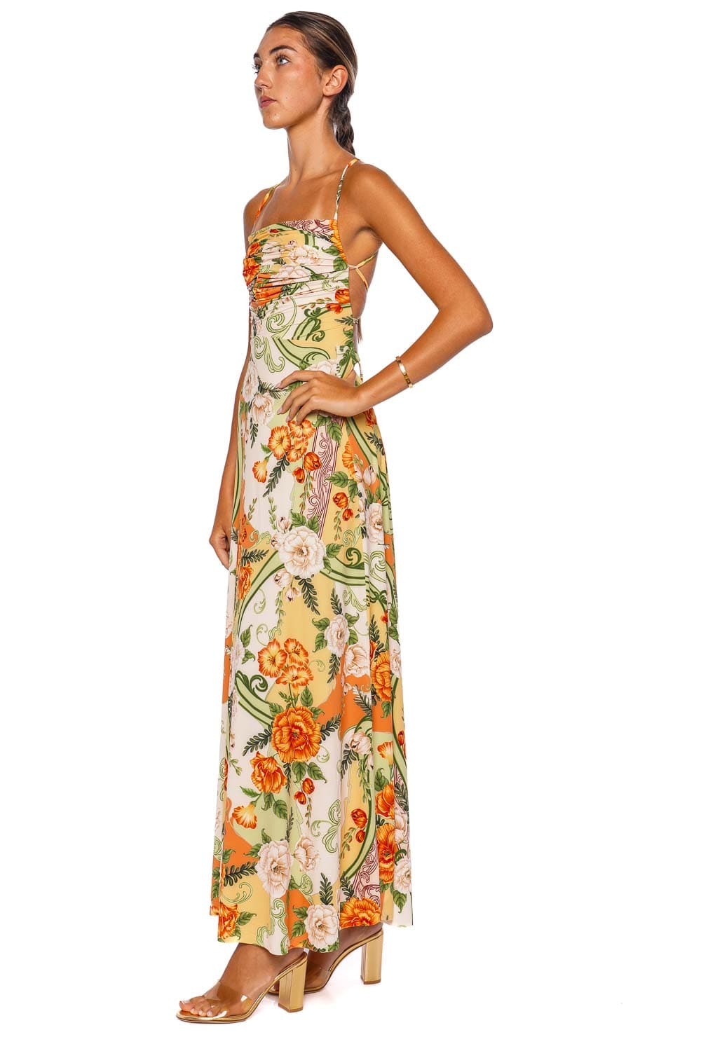Agua Bendita Arista Été Ruched Midi Dress