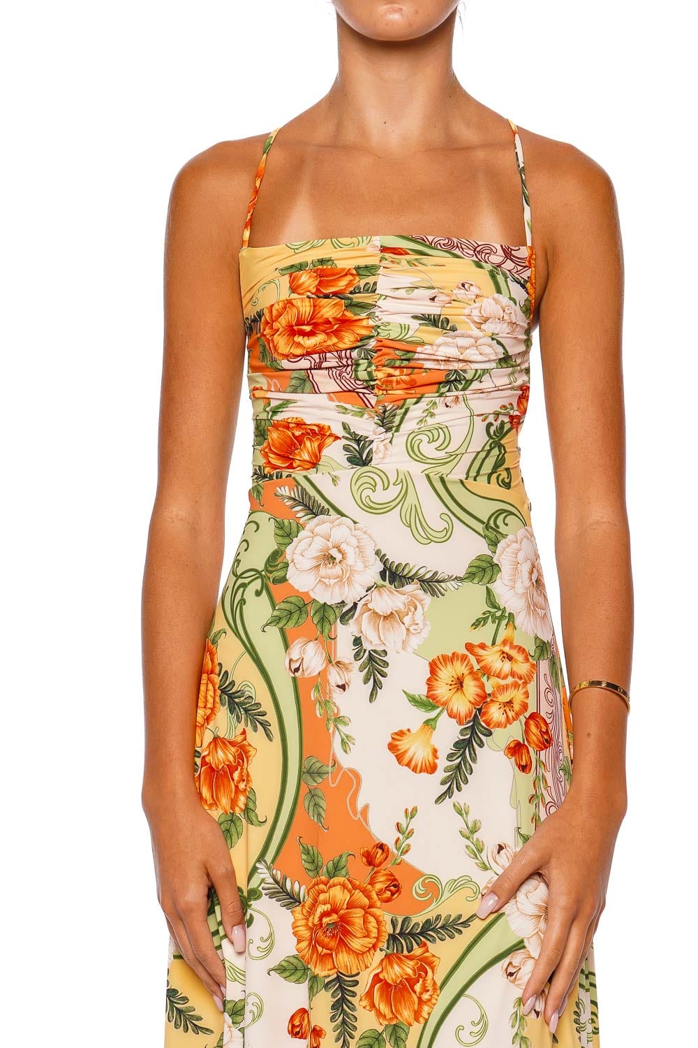 Agua Bendita Arista Été Ruched Midi Dress