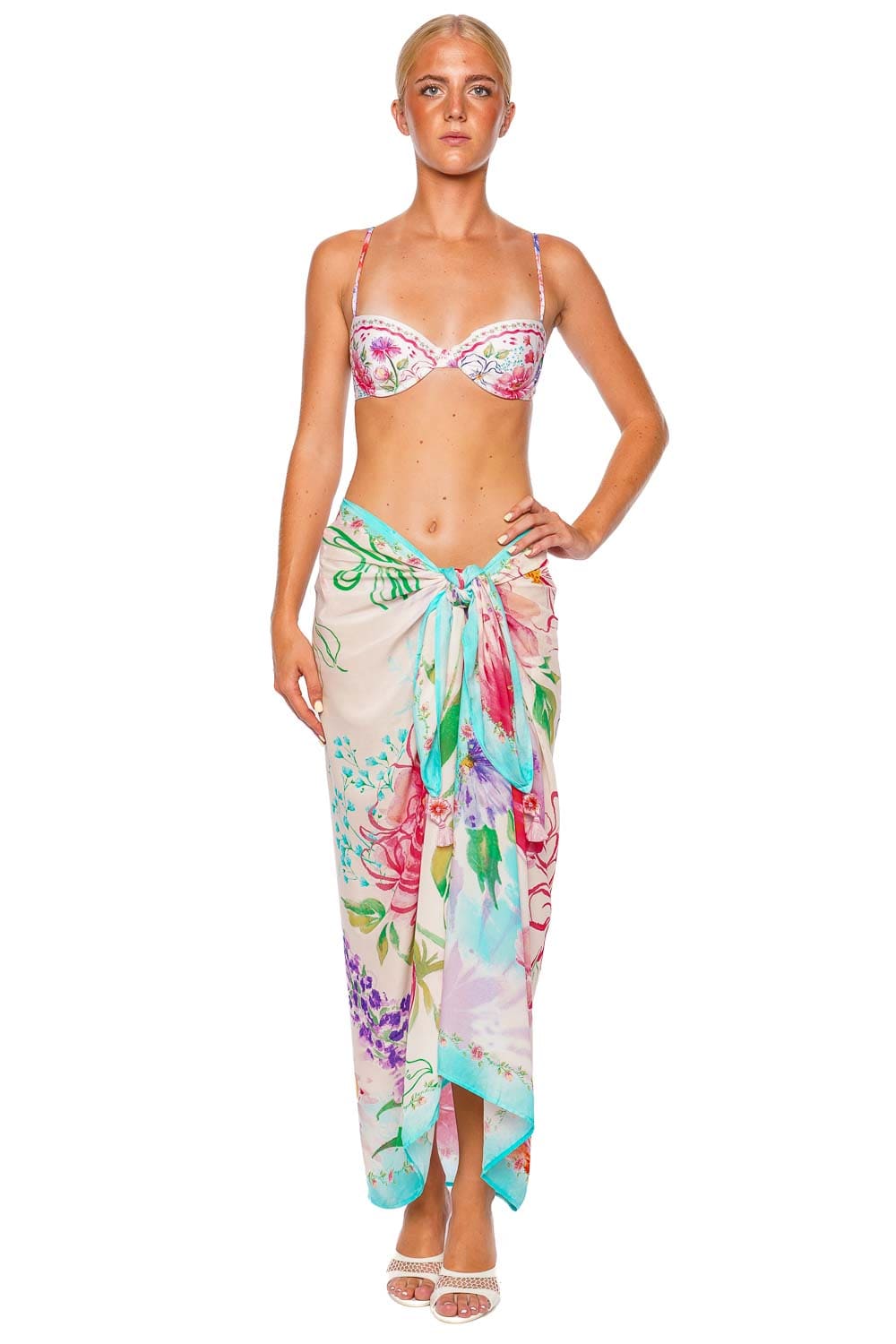 Agua Bendita Irene Chroma Floral Bikini Top