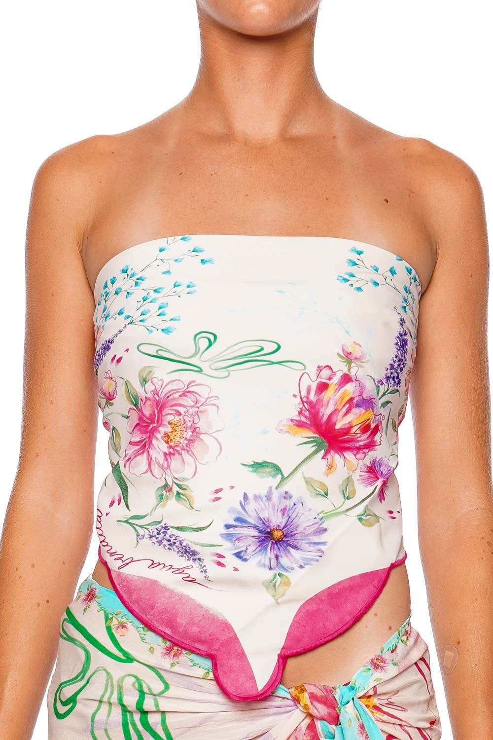 Agua Bendita Lexi Chroma Scarf Tie Top