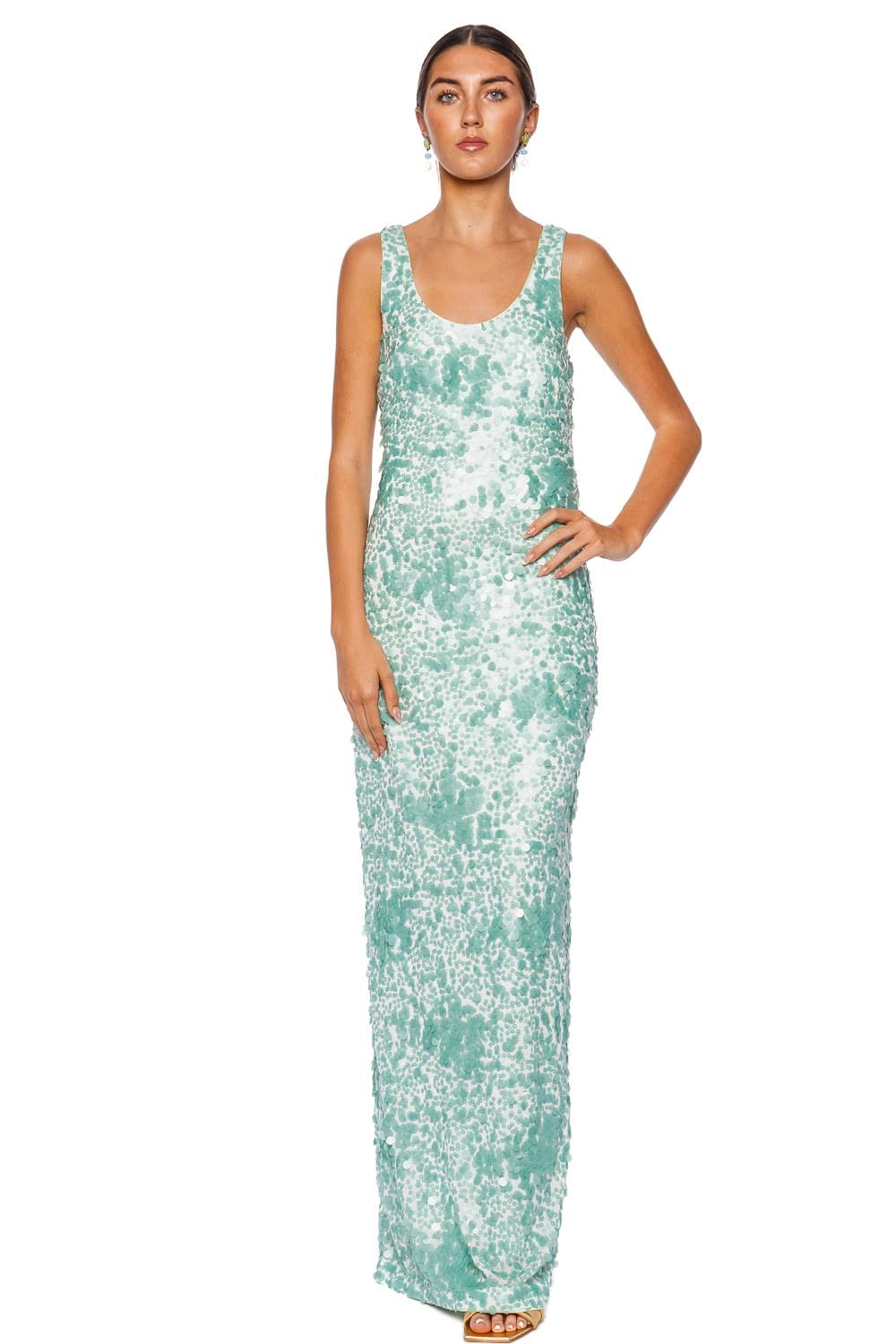 SIMKHAI Bex Embellished Tank Maxi Dress