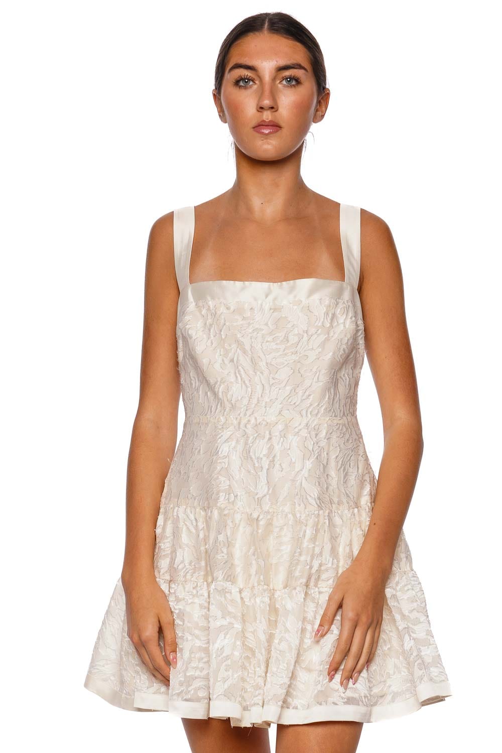 Laila Chantilly Jacquard Mini Dress
