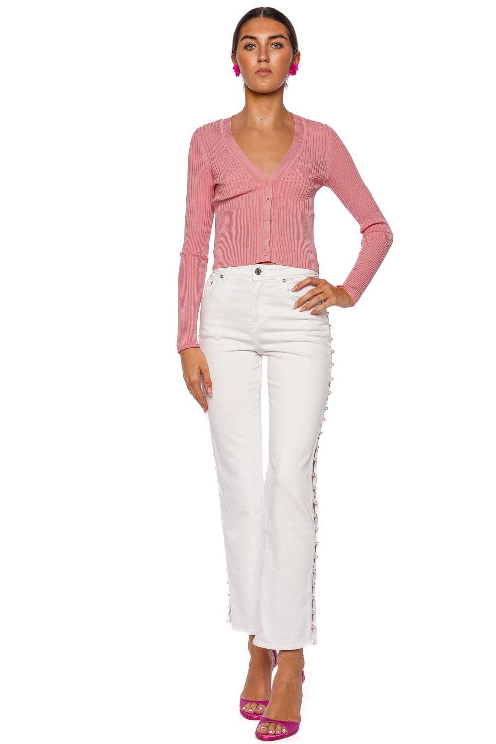 SIMKHAI Ailany Dusty Rose Periwinkle Cardigan