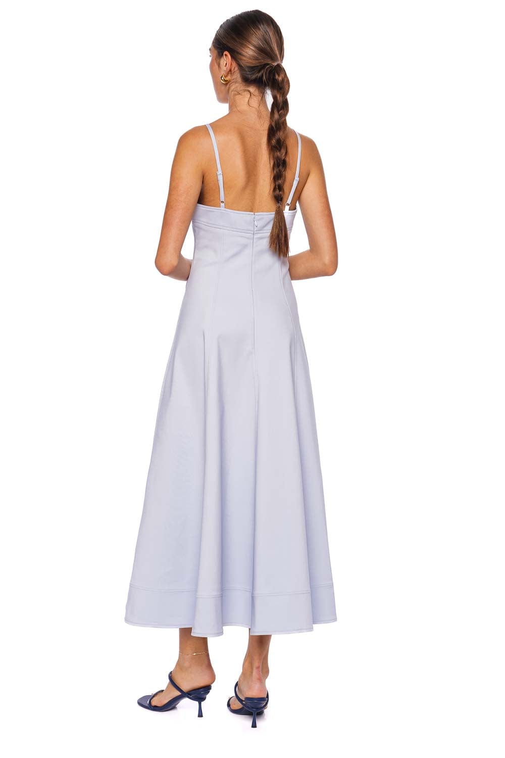 SIMKHAI Marisol Periwinkle Cotton Midi Dress