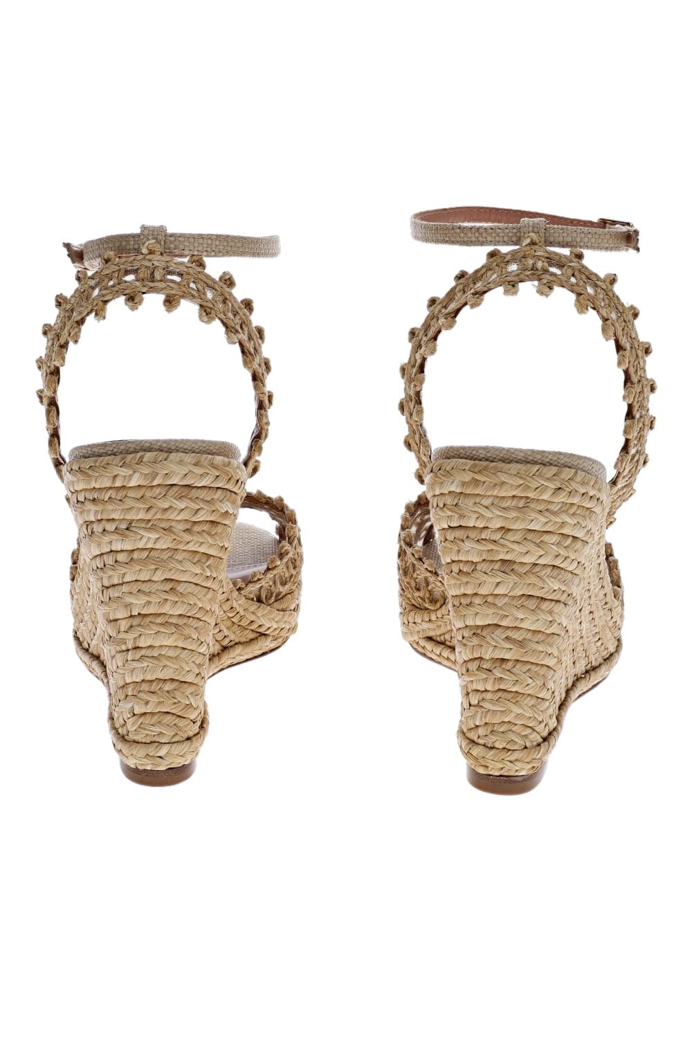 AQUAZZURA Kahlo Sand Raffia Espadrille Wedge