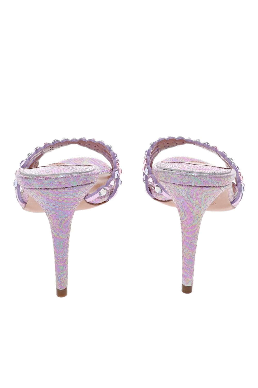 Tequila Pink Crystal Leather Mule