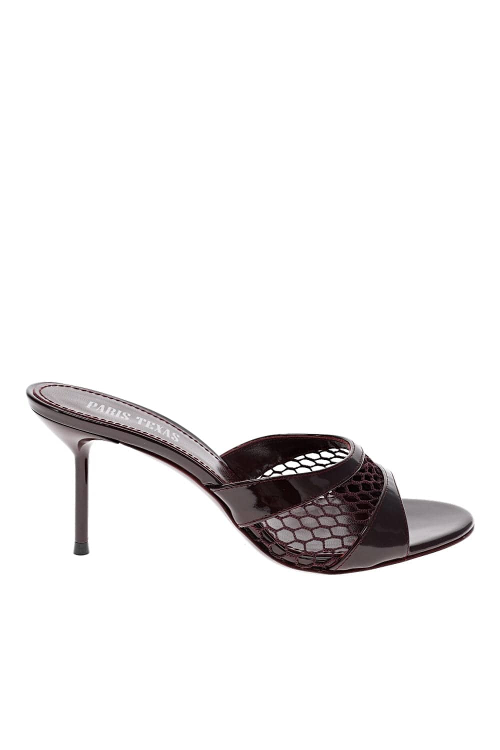 Lidia Rouge Noir Mesh Leather Mule