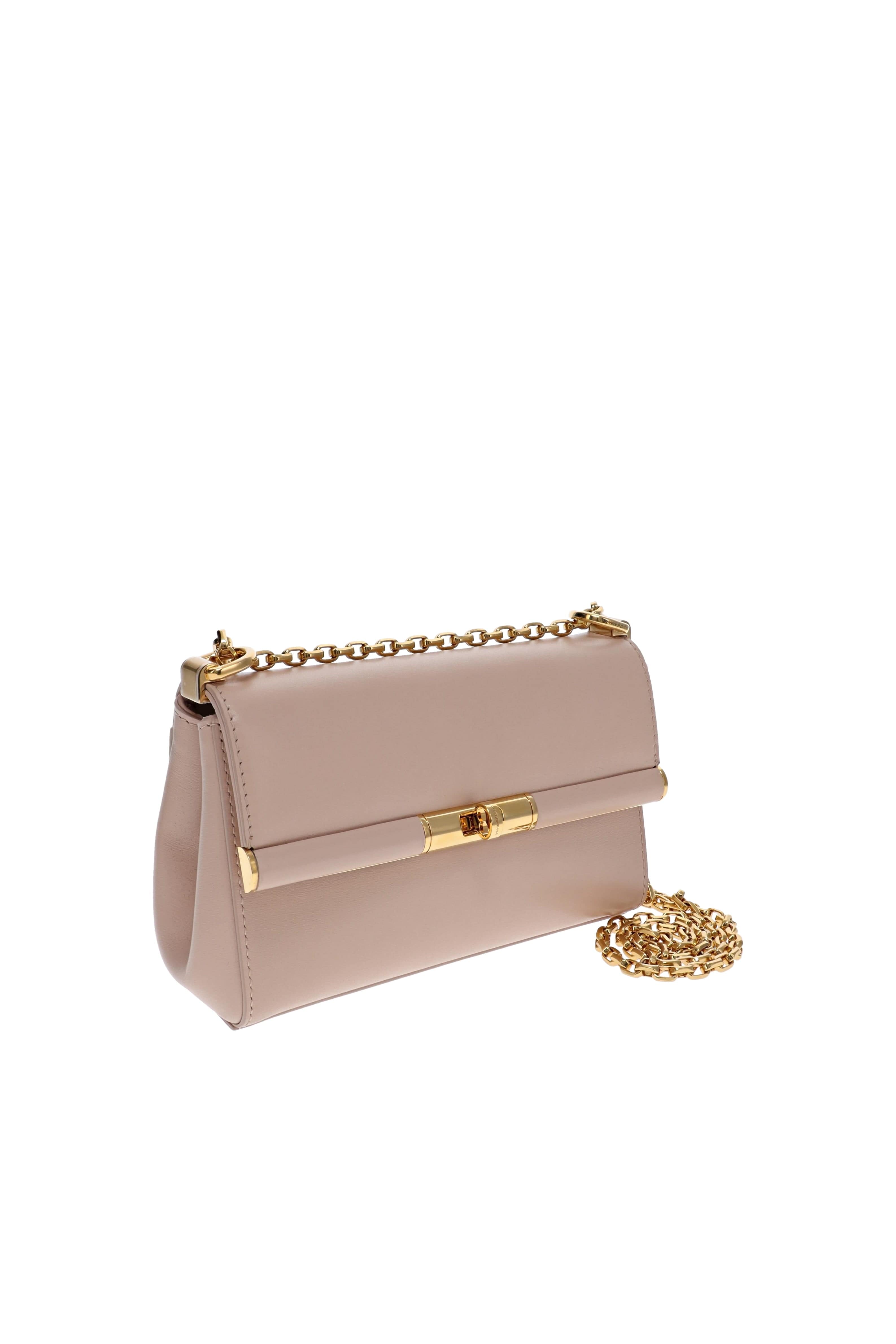 Dolce & Gabbana Mini Marlene Nude Leather City Bag