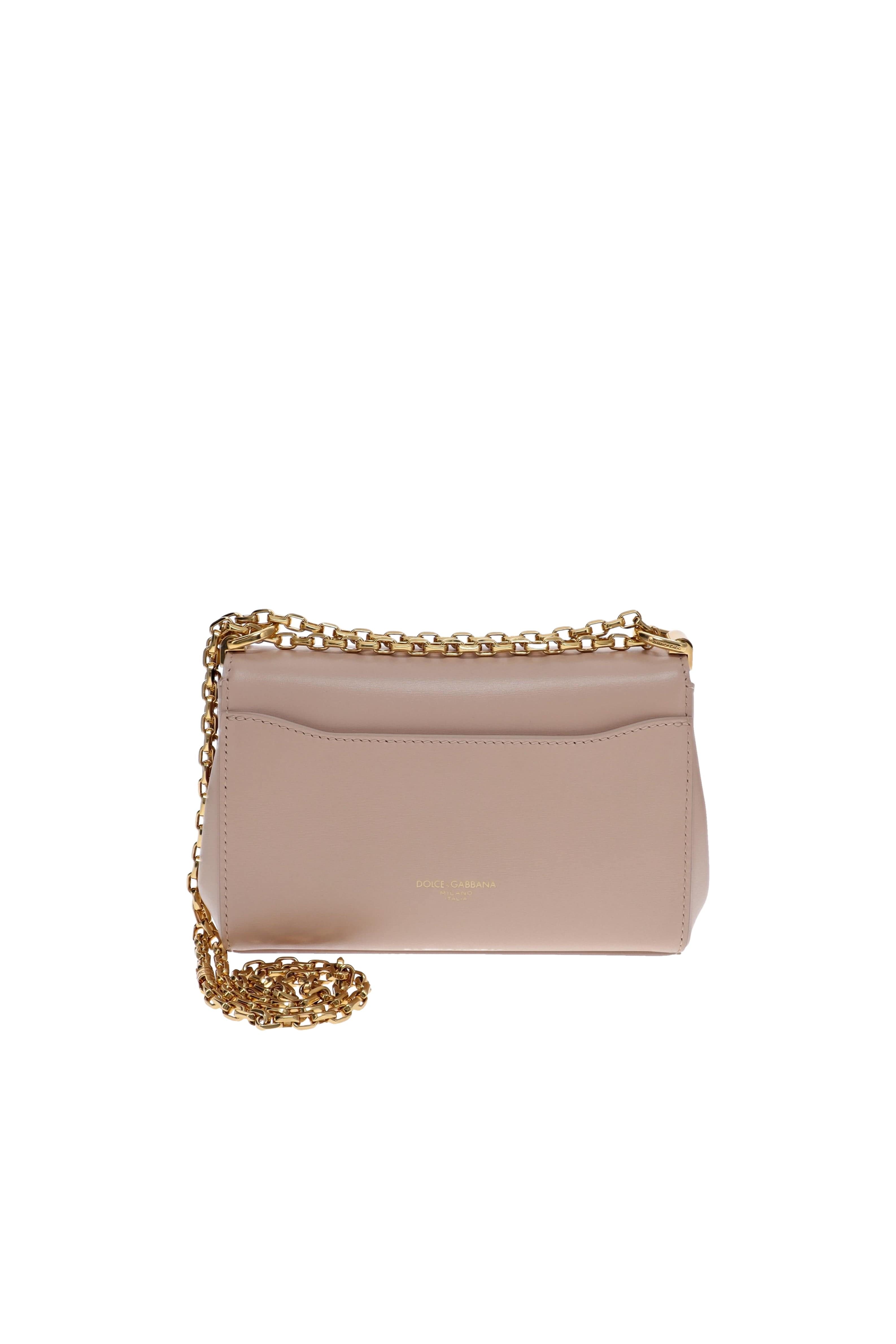 Dolce & Gabbana Mini Marlene Nude Leather City Bag