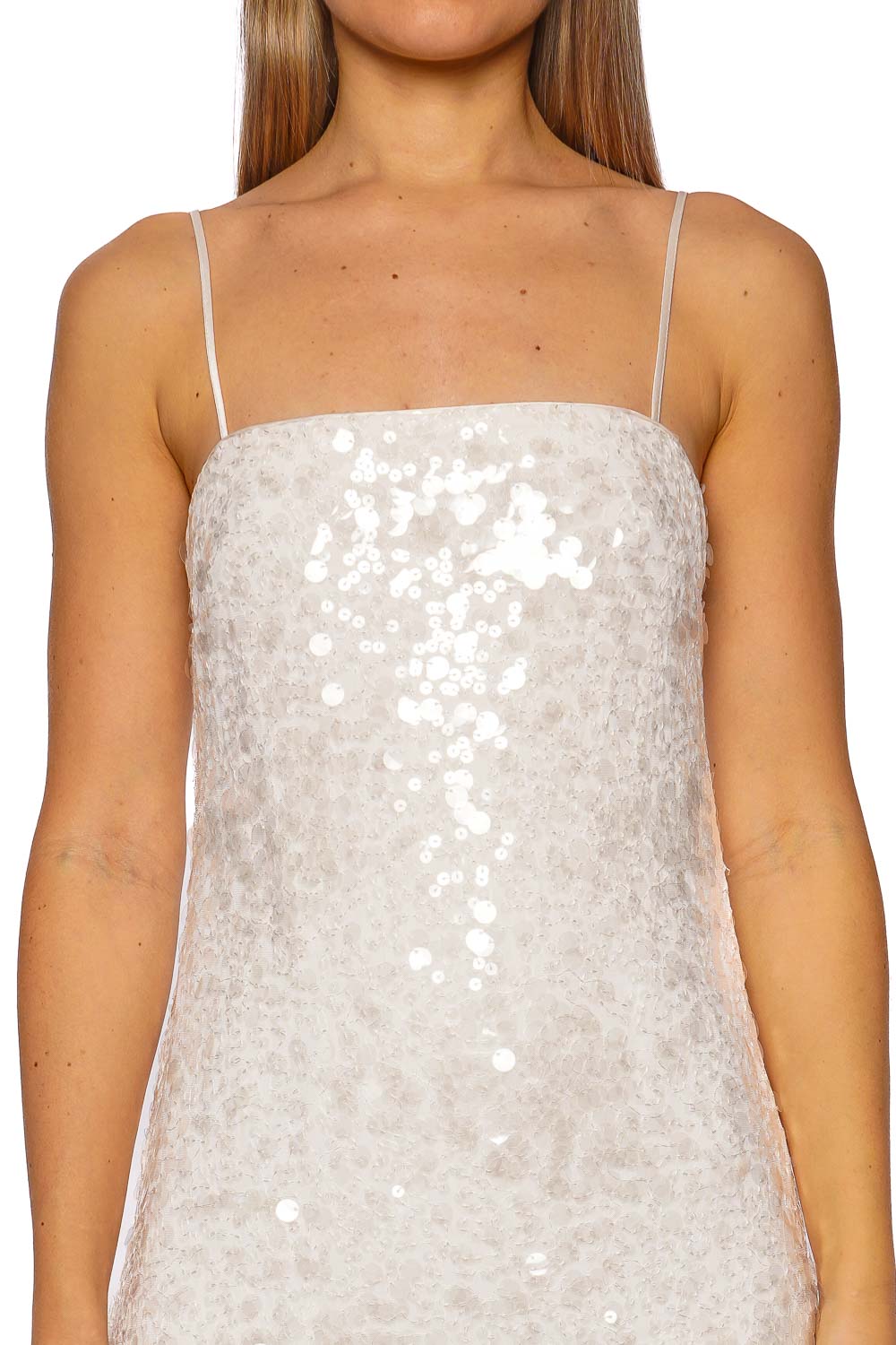 SIMKHAI Lollie Ivory Embellished Mini Dress